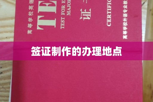 庄浪签证制作的办理地点